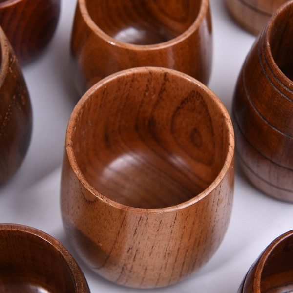 Wooden Big Belly Cups Handmade Natural Spruce Wood Cups Beer Tea Coffee Milk Water Cup Kitchen 4