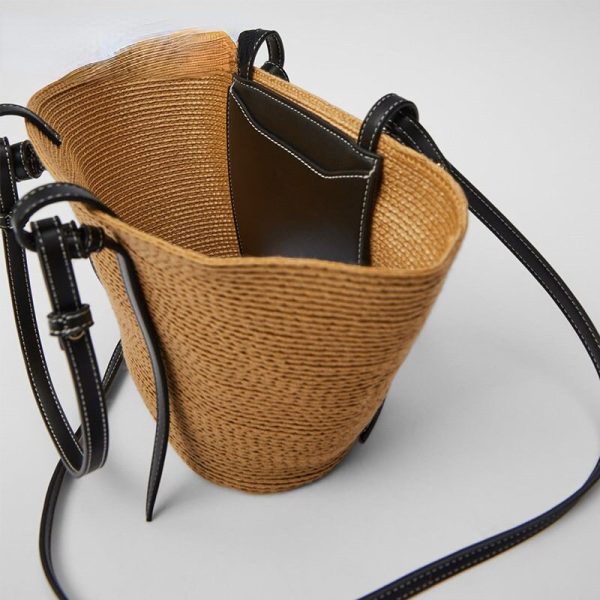 Casual Large Straw Tote Bag Designer Rattan Women Shoulder Bags Handmade Woven Summer Beach Handbags Luxury 4