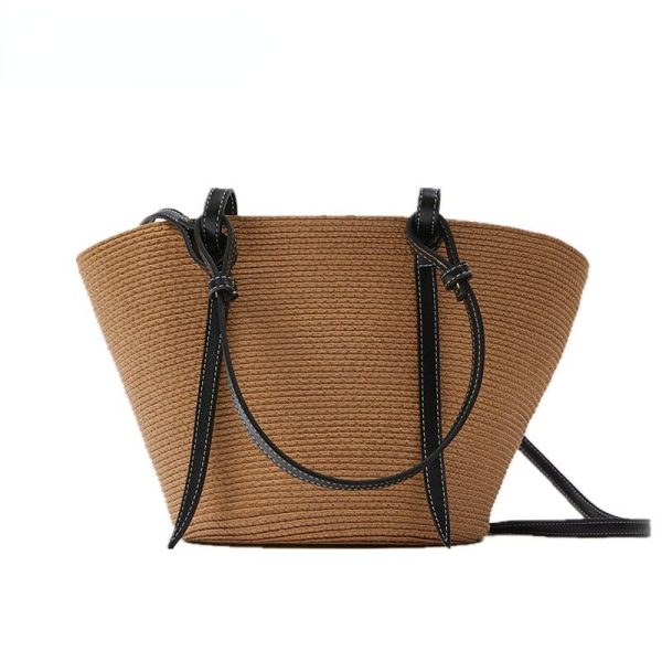 Casual Large Straw Tote Bag Designer Rattan Women Shoulder Bags Handmade Woven Summer Beach Handbags Luxury 5
