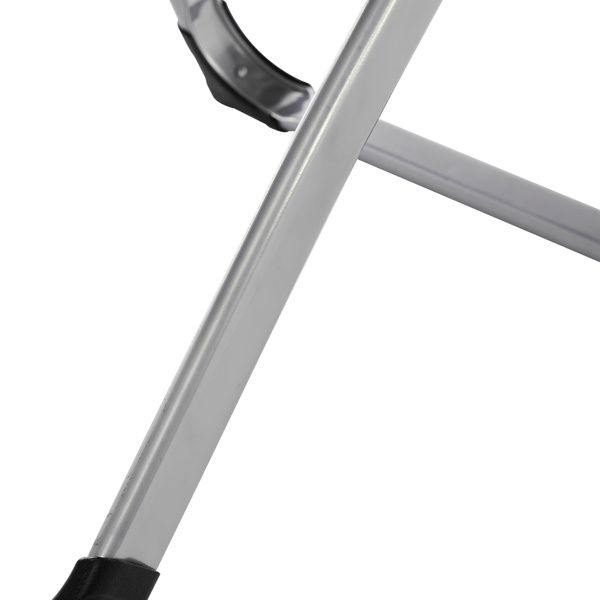  1把装 银框扁管 拉环铝锁 带灰色棉垫 黑色 拉夫曼椅 S001-55