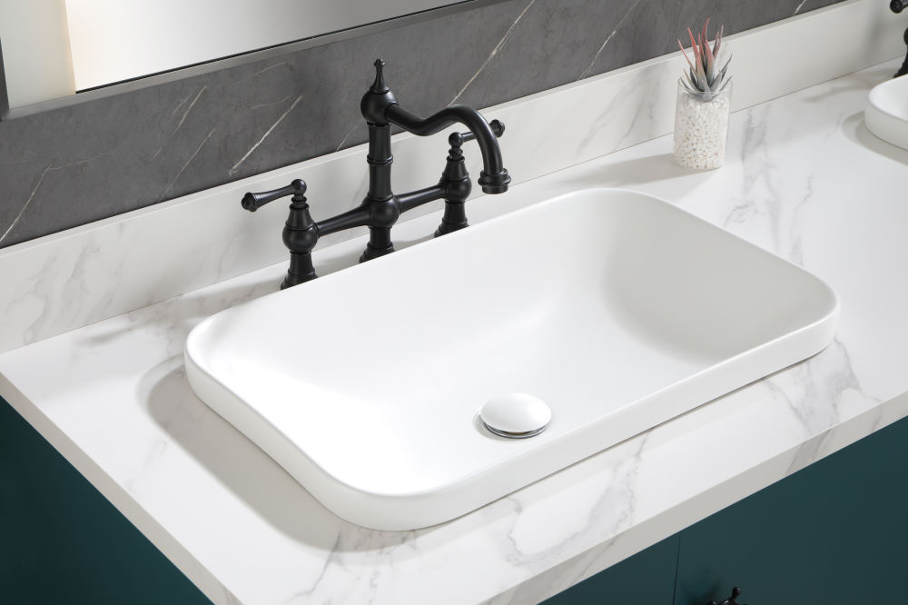 white engineering stone white rectangular double sink dressing table without sink manufactured stone 6