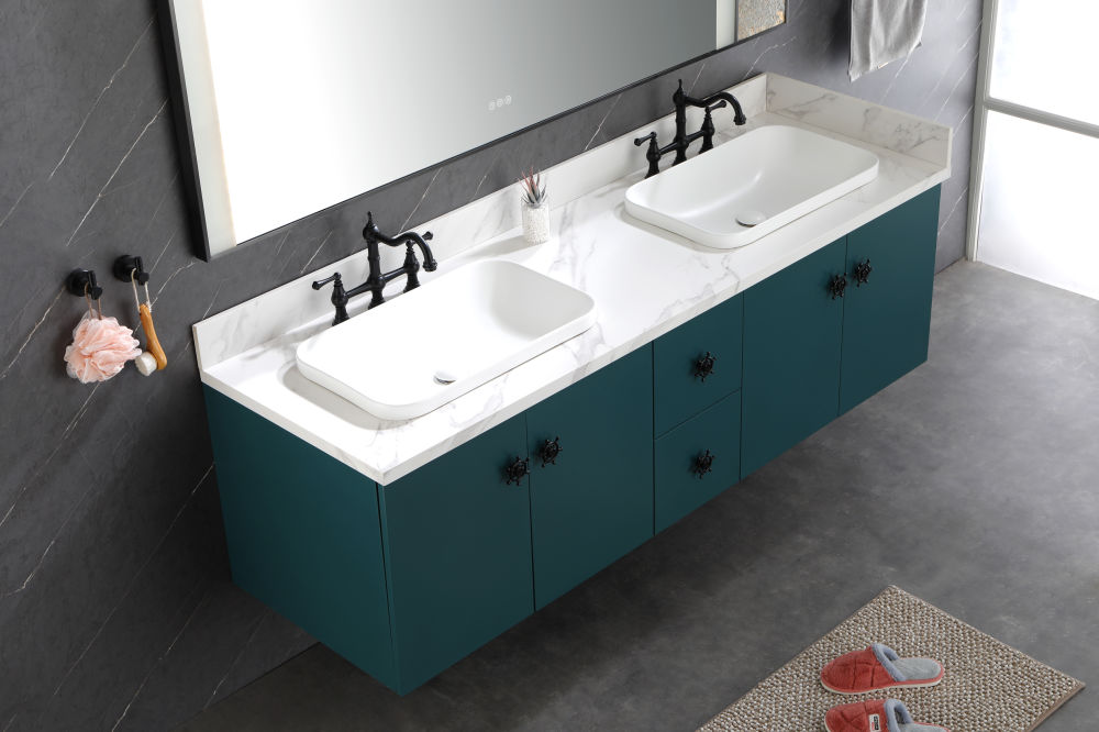 white engineering stone white rectangular double sink dressing table without sink manufactured stone 7